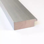 Specchio da bagno a parete in legno da 30" x 30" non smussato, argento sterling spazzolato