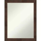 21" x 27" Non-Beveled Wildwood Brown Narrow Wall Mirror - Amanti Art