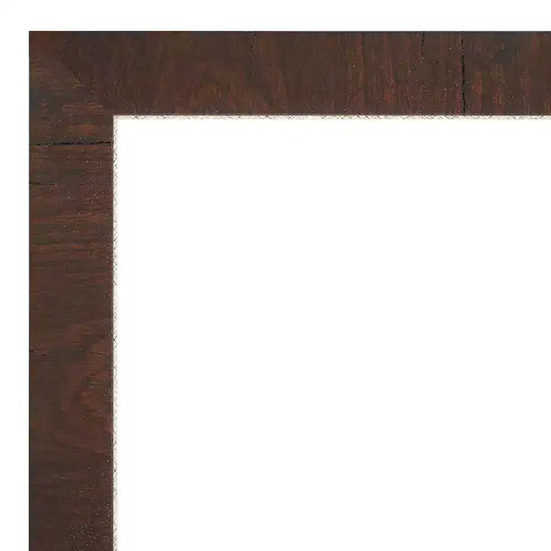 Specchio da parete stretto 21" x 27" Wildwood Brown non smussato
