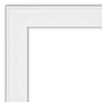 Specchio da parete bianco stretto per mobile bagno, 30" x 30", senza bordi smussati