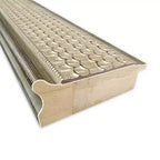 Specchio da parete in legno argentato con motivo a traliccio, senza bordi smussati, 44"x33": design moderno, ferramenta di montaggio inclusa