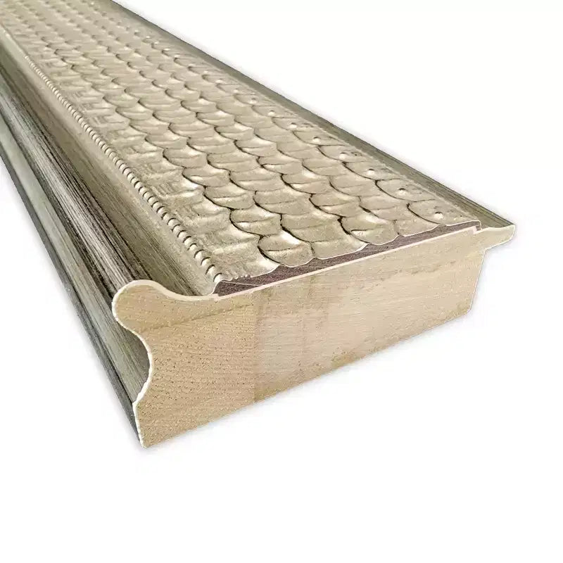 Specchio da parete in legno argentato con motivo a traliccio, senza bordi smussati, 44"x33": design moderno, ferramenta di montaggio inclusa