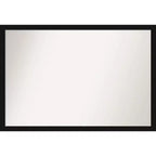 38" x 26" Non-Beveled Avon Black Narrow Wall Mirror - Amanti Art: Modern Polystyrene Frame, Includes Mounting Hardware