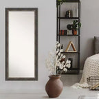 Specchio a figura intera da appoggio a terra Rustic Char, 29" x 65", non bisellato
