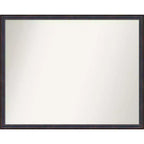 30" x 24" Non-Beveled Dark Bronze Scoop Wood Wall Mirror - Amanti Art