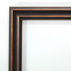 Specchio da parete in legno bronzo scuro con bordo non smussato, 30" x 24"