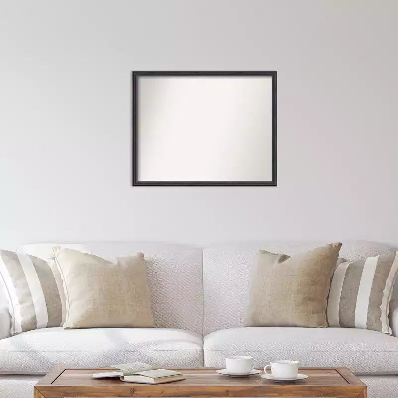 Specchio da parete in legno bronzo scuro con bordo non smussato, 30" x 24"