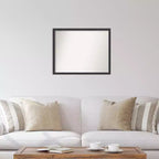 Specchio da parete in legno bronzo scuro con bordo non smussato, 30" x 24"