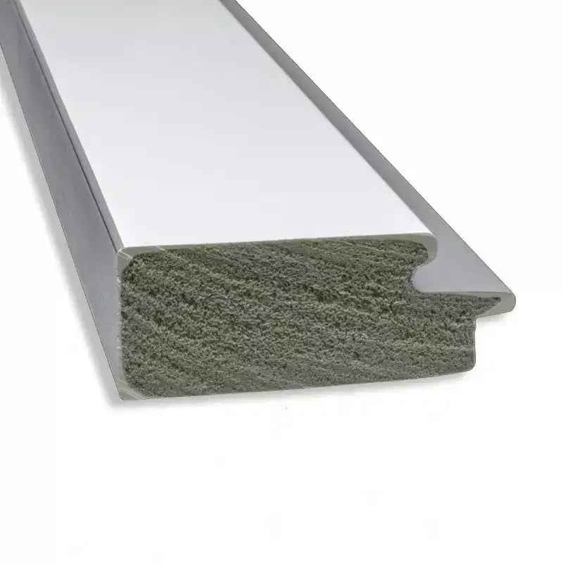 Specchio da parete per bagno Eva non smussato 44" x 33" Bianco: Rettangolare Moderno, Cornice in Polistirene
