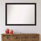 Specchio da parete rettangolare moderno marrone scuro 42" x 31": Include hardware di montaggio