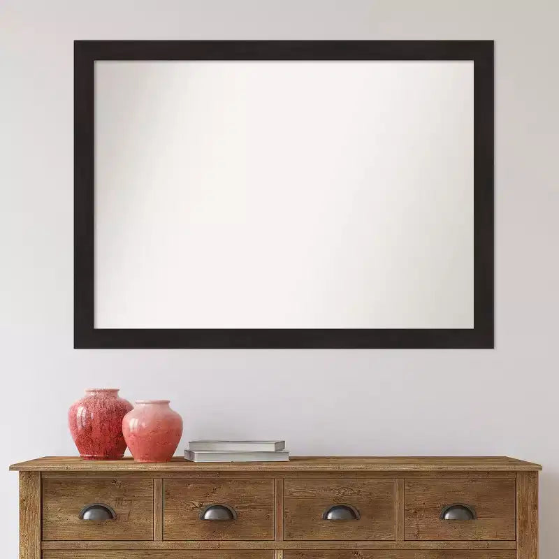 Specchio da parete rettangolare moderno marrone scuro 42" x 31": Include hardware di montaggio