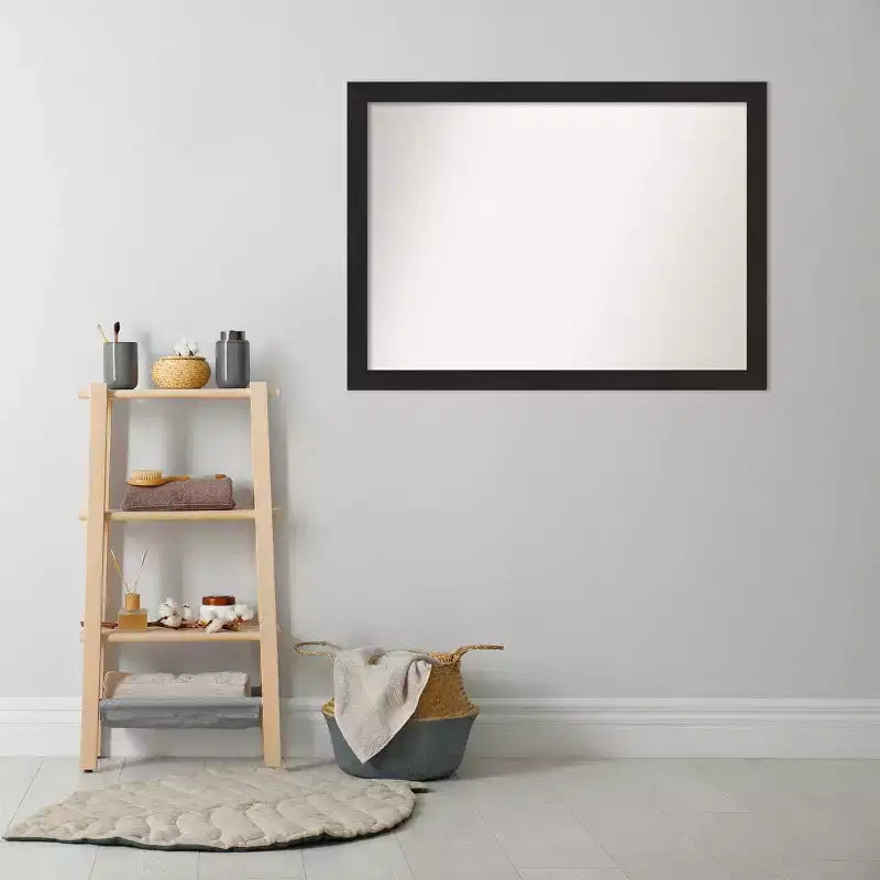Specchio da parete rettangolare moderno marrone scuro 42" x 31": Include hardware di montaggio