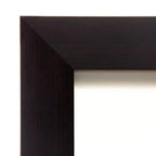 Specchio da parete per bagno in legno di espresso Portico 81 x 81 cm senza smussature: design quadrato moderno, montaggio a parete, include l'hardware