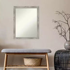 Specchio da parete quadrato per bagno 21" x 27" Dove, senza smussatura, finitura grigio lavato