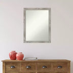 Specchio da parete quadrato per bagno 21" x 27" Dove, senza smussatura, finitura grigio lavato