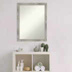 Specchio da parete quadrato per bagno 21" x 27" Dove, senza smussatura, finitura grigio lavato