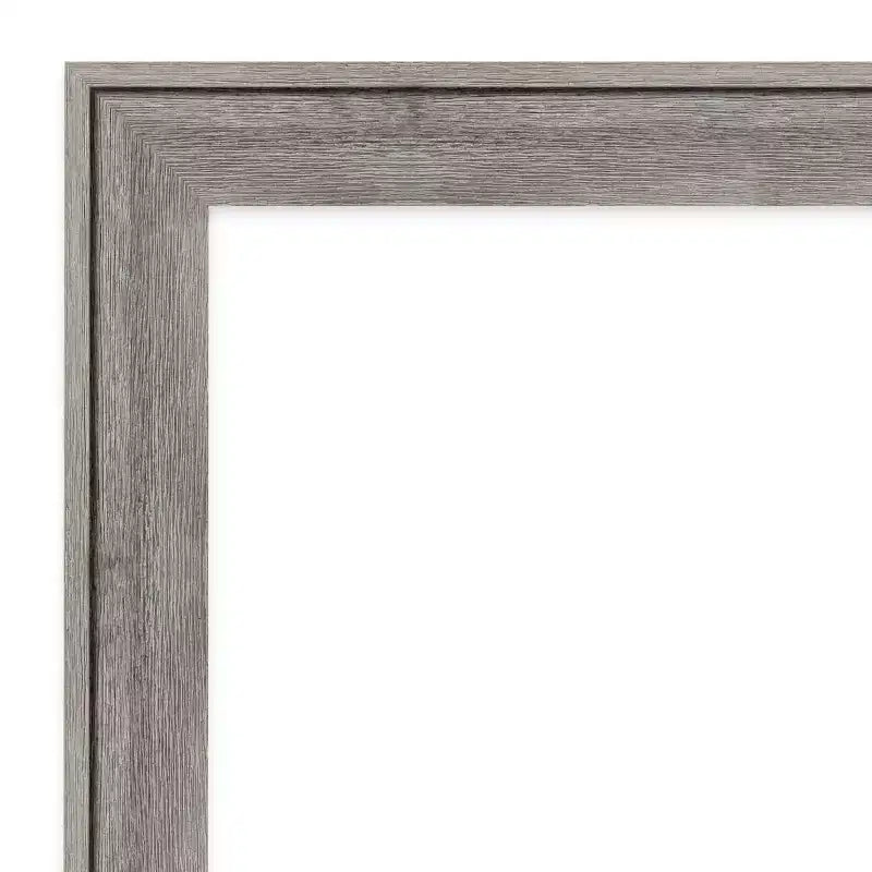 Specchio da Parete per Bagno 23" x 29" in Legno Grigio Antico Regis, Senza Bordo Smussato