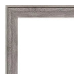 Specchio da Parete per Bagno 23" x 29" in Legno Grigio Antico Regis, Senza Bordo Smussato