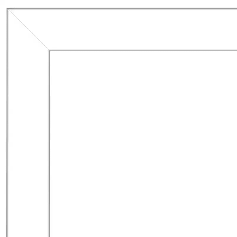 Specchio da parete a cuneo bianco senza smussatura 40" x 28"