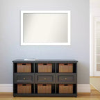 Specchio da parete a cuneo bianco senza smussatura 40" x 28"