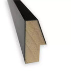 Specchio da parete per bagno Lucie Wood non smussato nero 29" x 23": Contemporaneo, da parete