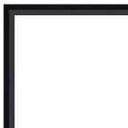 Specchio da parete per bagno Lucie Wood non smussato nero 29" x 23": Contemporaneo, da parete