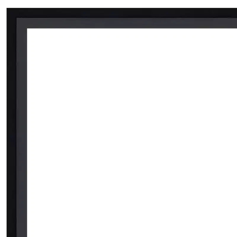 Specchio da parete per bagno Lucie Wood non smussato nero 29" x 23": Contemporaneo, da parete