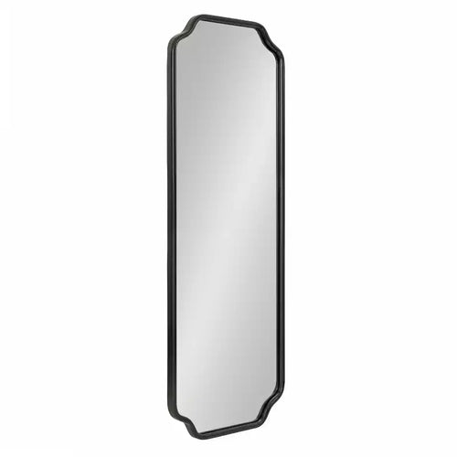 Kate & Laurel All Things Decor 18"x48" Plumley Framed Wall Mirror Black