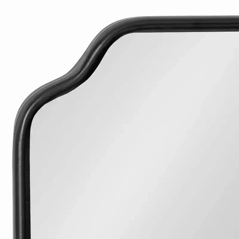 Specchio da parete con cornice Plumley 18"x48", nero