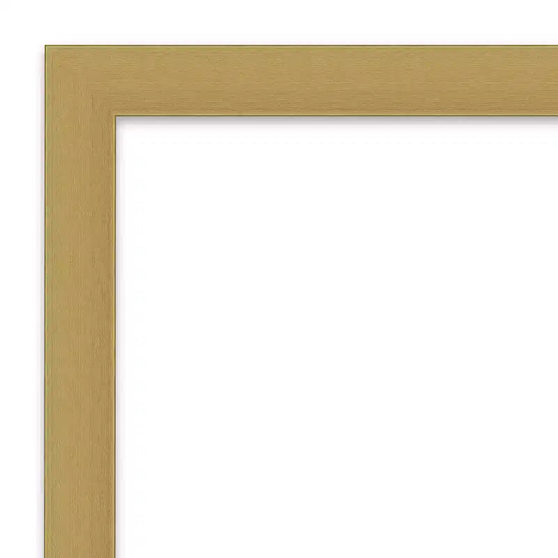 Specchio da parete per bagno Grace da 42" x 31" senza smussatura oro spazzolato: Rettangolare, cornice in polistirene, montato a parete