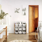 Organizzatore per giochi per bambini Kids' Journey con 9 contenitori in plastica legno naturale/bianco: struttura in MDF, 3 ripiani