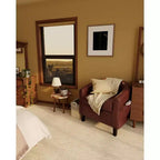 Poltrona a pozzetto, piccola poltrona con braccioli e cuscino in PU, 25x26.8x28, poltrona lounge in similpelle marrone, grigio e nero per spazi compatti