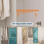 Mobile Contenitore a 2 Ante con Anta in Vetro, Armadietto Organizer Moderno in Legno con Aste Appendine e 2 Cassetti, Armadio Contenitore Alto