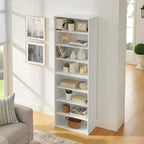 Mobiletto porta CD DVD, libreria, ripiano regolabile a 8 livelli, espositore, casa, ufficio, libreria multiuso a doppio strato