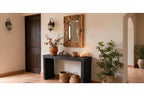 Karl Home 58'' Narrow Black Modern Wooden Long Sofa Console Table For Living Room