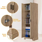 Mobiletto da appoggio Tracy Modern in legno con doppie ante e ripiani regolabili