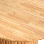Tavolo da pranzo ovale moderno Layton in legno massello naturale