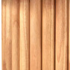 Tavolo da pranzo ovale moderno Layton in legno massello naturale