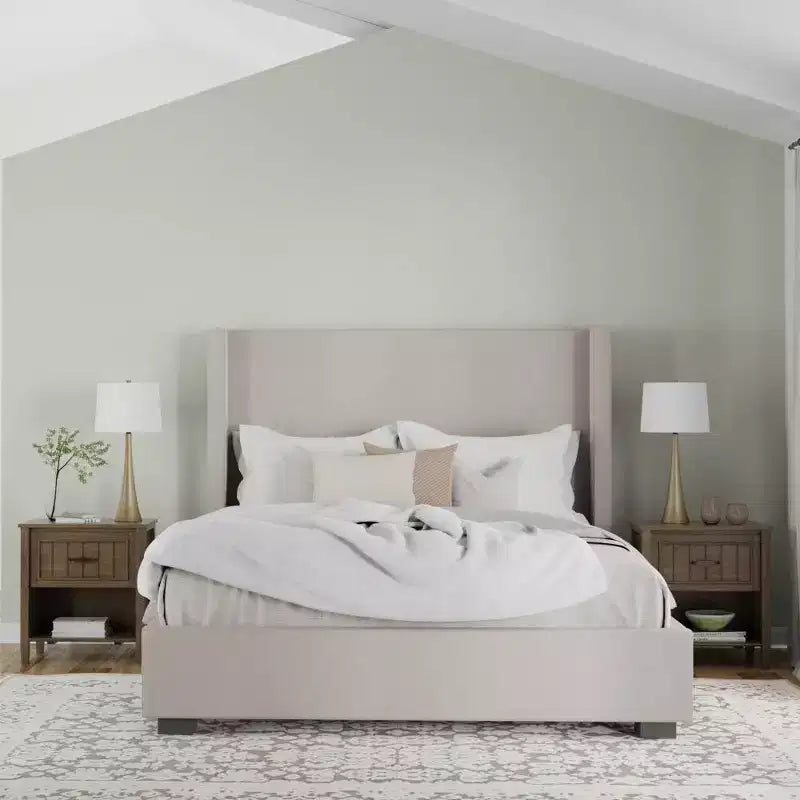 Rowan Comodino Marrone Fumé: Stile di transizione, 1 anno di garanzia, telaio in pino e compensato