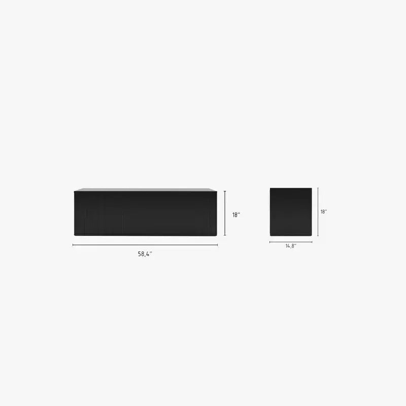Mobile TV Trelisse per TV fino a 60" Nero: Mobile porta TV moderno con ante, Legno composito