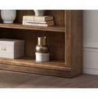Libreria Tradizionale Alta 239 cm in Legno con Mobile Contenitore Collezione Stratton Marrone