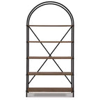 Libreria Galtbury da 183.89 cm - Nero/Marrone