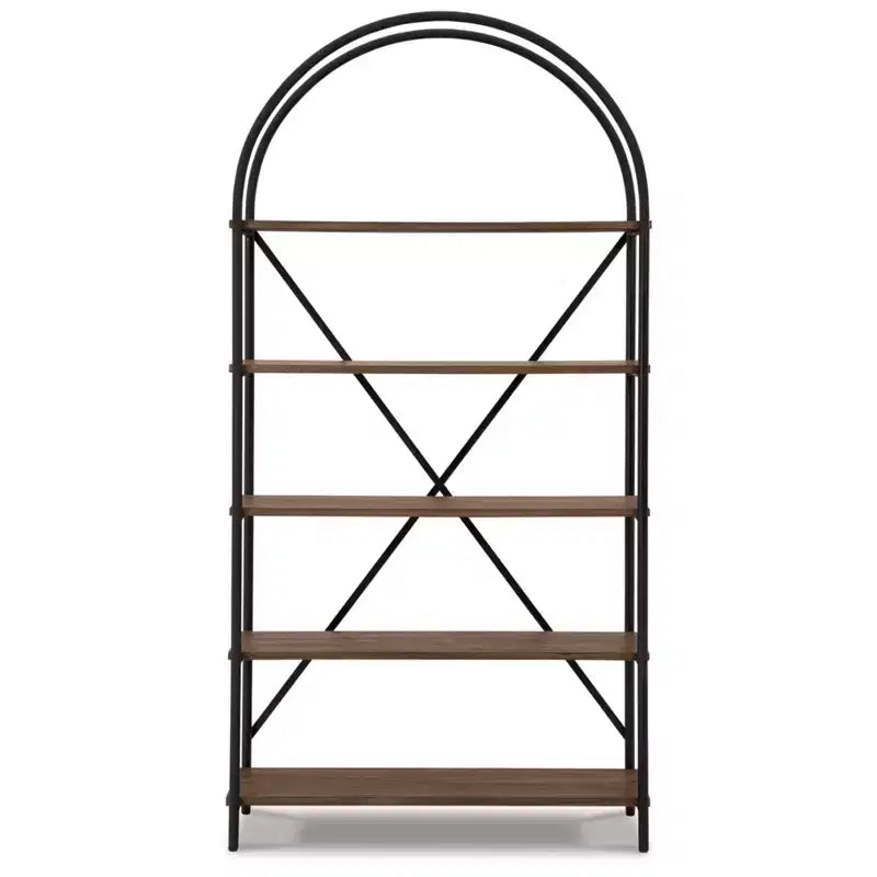 Libreria Galtbury da 183.89 cm - Nero/Marrone