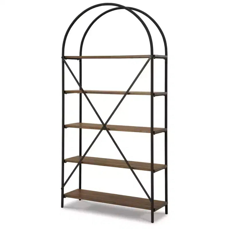 Libreria Galtbury da 183.89 cm - Nero/Marrone