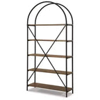 Libreria Galtbury da 183.89 cm - Nero/Marrone