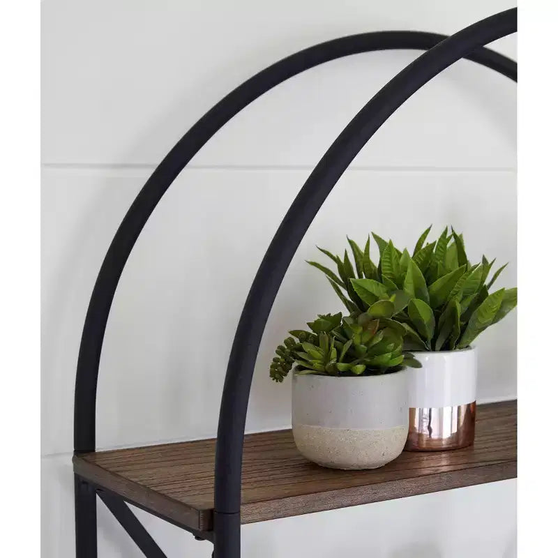 Libreria Galtbury da 183.89 cm - Nero/Marrone