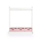 Guardaroba per vestiti per bambini - Bianco: Armadio per giochi di finzione, armadio per costumi e organizer per vestiti con specchio e appendiabiti