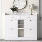 Modern Multifunctional Shoe Cabinet With 4 Turnover Drawers - ModernLuxe