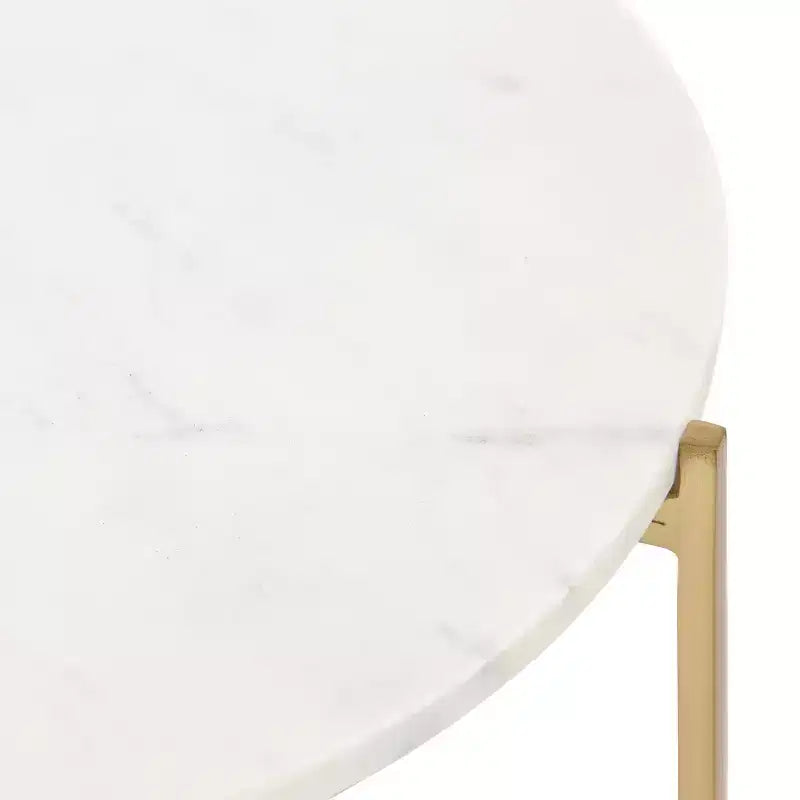 Tavolino rotondo in metallo Lavish, 17 diametro, Oro