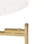 Tavolino rotondo in metallo Lavish, 17 diametro, Oro